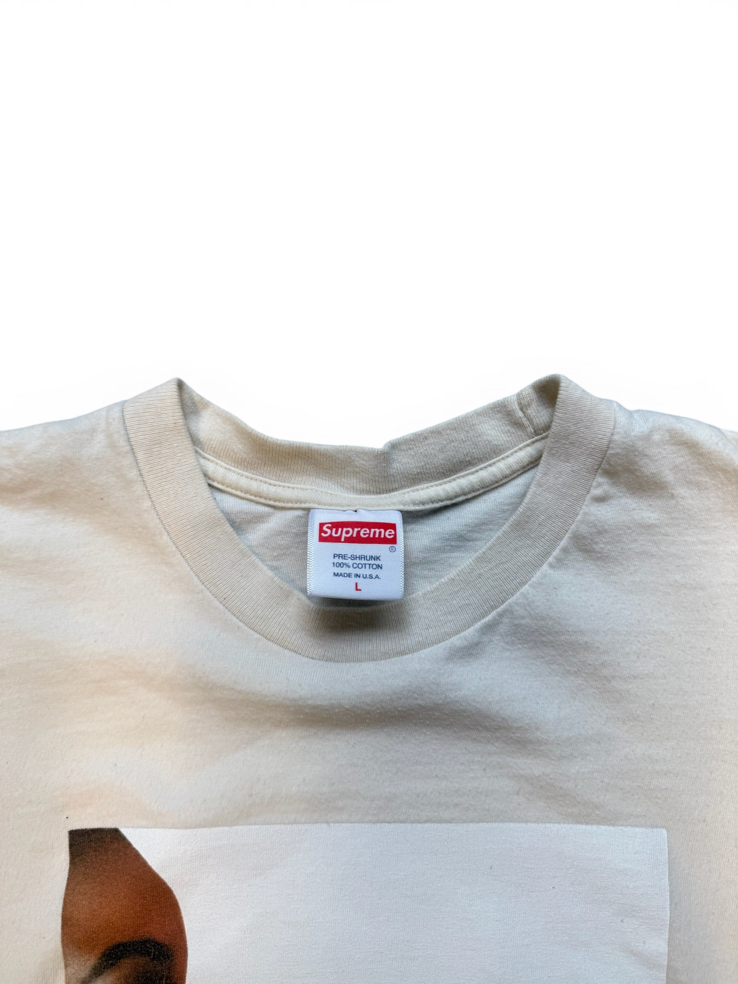 (L) Supreme Water Pistol Tee Natural