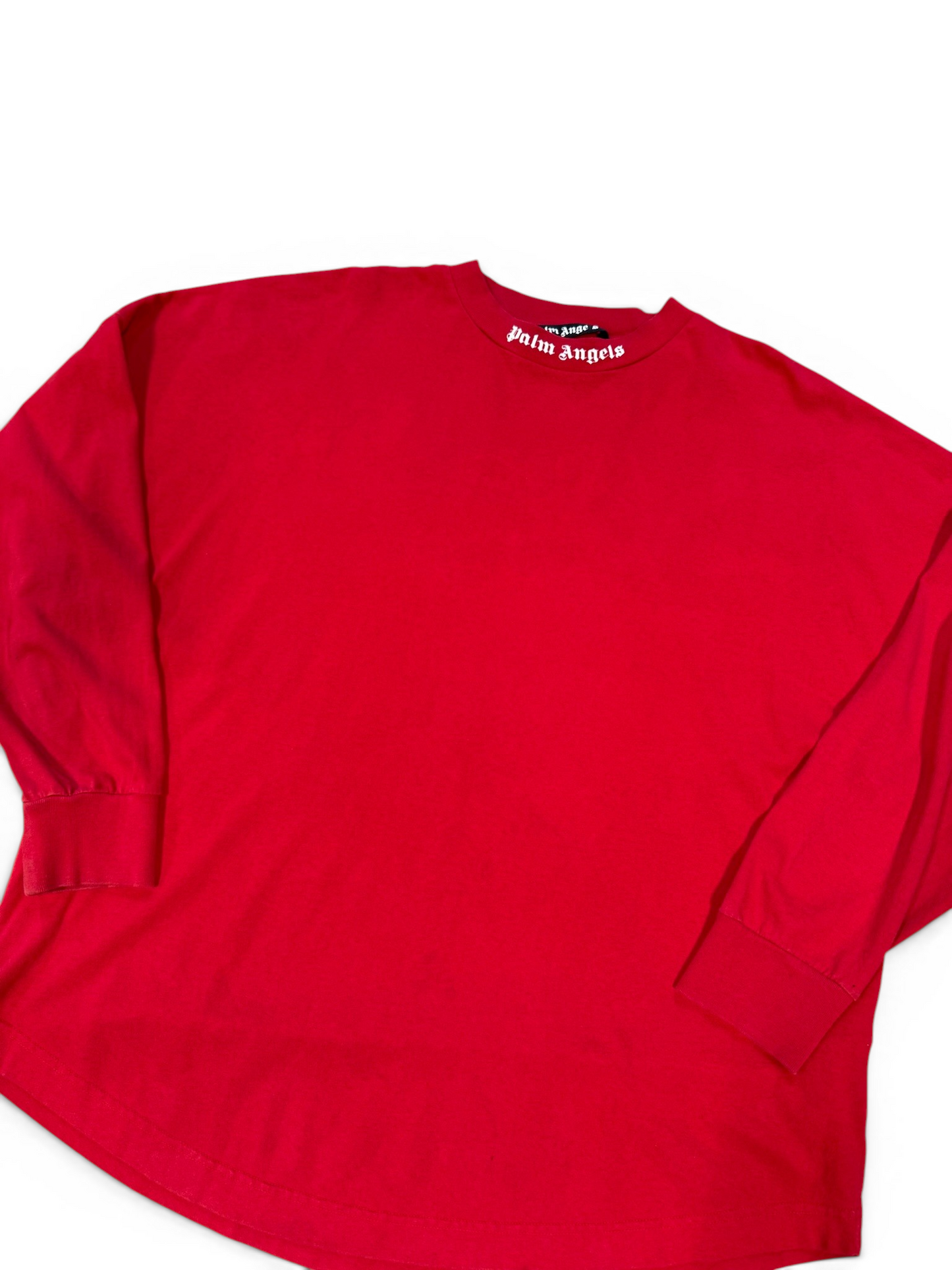 (XXL) Palm Angels Logo Long Sleeve Red