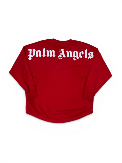(XXL) Palm Angels Logo Long Sleeve Red