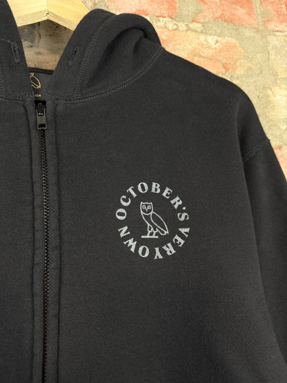 OVO Spiral Logo Zip Up Hoodie Sz L