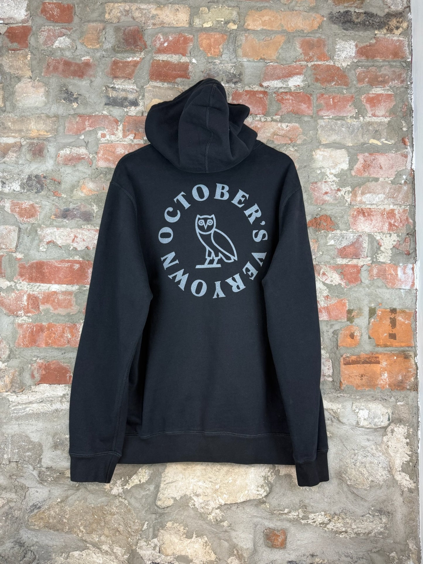 OVO Spiral Logo Zip Up Hoodie Sz L