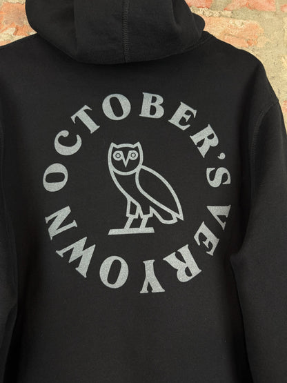 OVO Spiral Logo Zip Up Hoodie Sz L