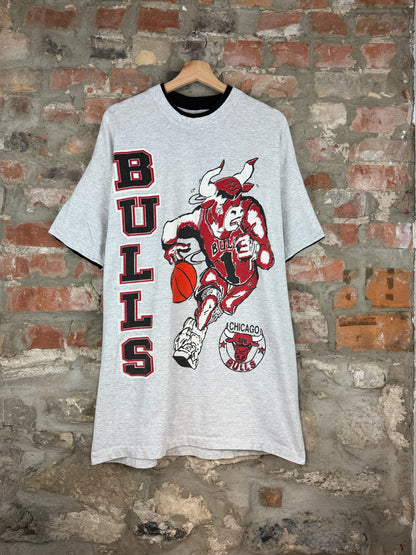 90s Chicago Bulls Signal Double Lined Tee Sz XL