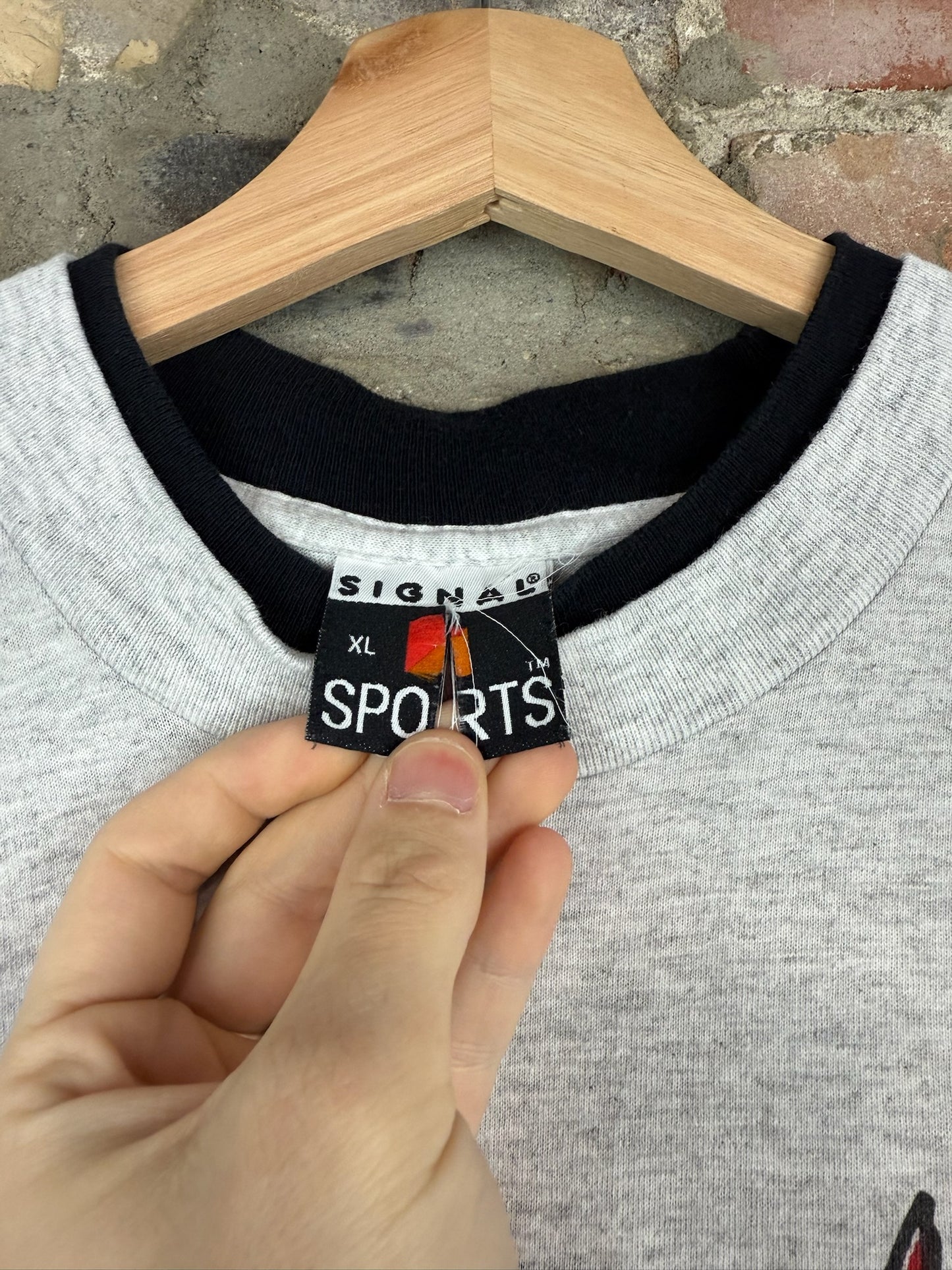 90s Chicago Bulls Signal Double Lined Tee Sz XL