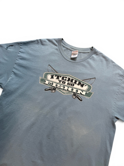 (XL) Vintage Itchin To Go Fishing Tee