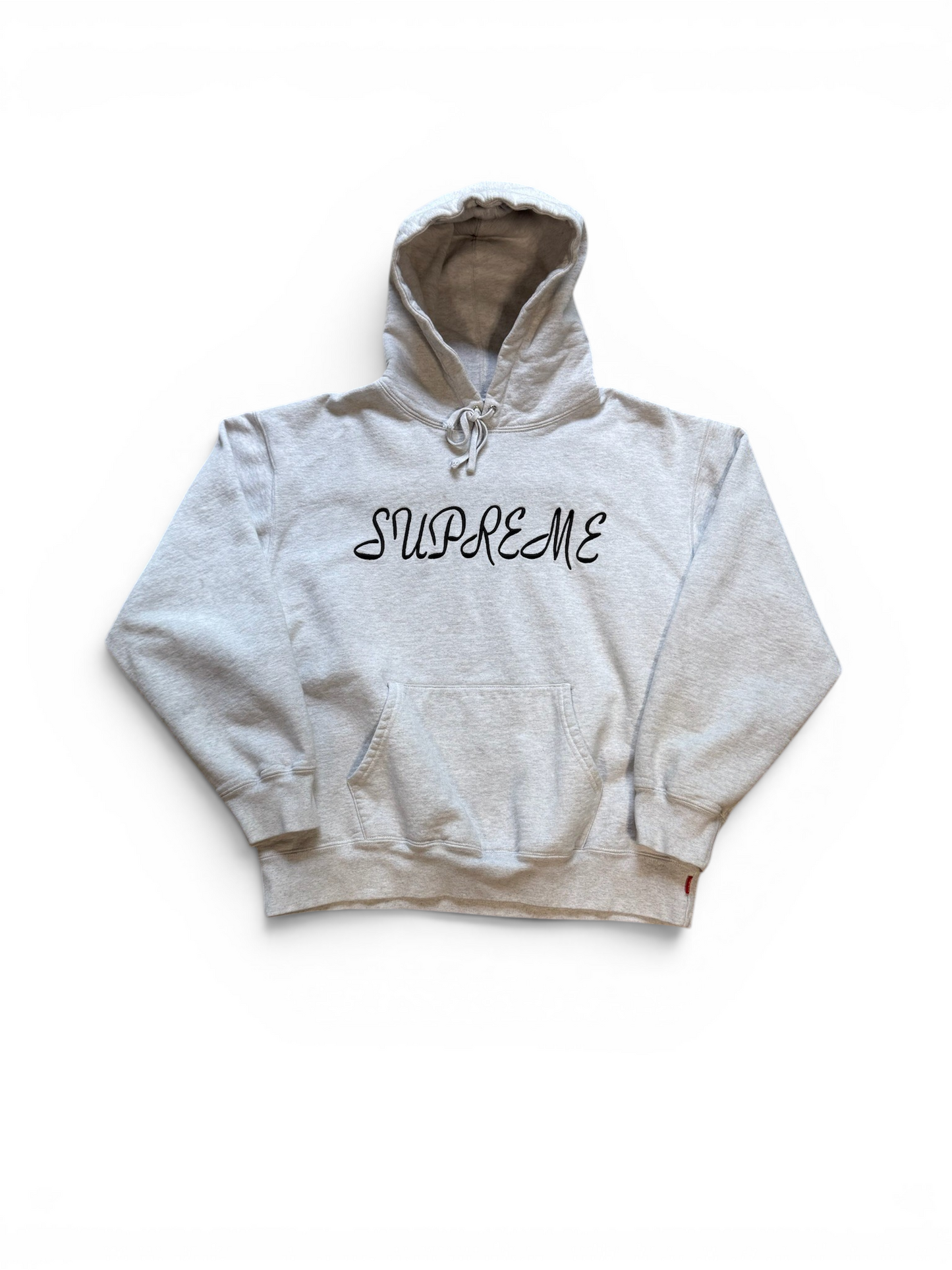 (M) Supreme Script Hoodie Ash Grey