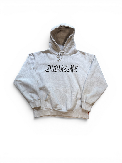 (M) Supreme Script Hoodie Ash Grey