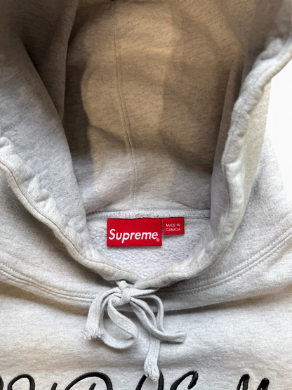 (M) Supreme Script Hoodie Ash Grey