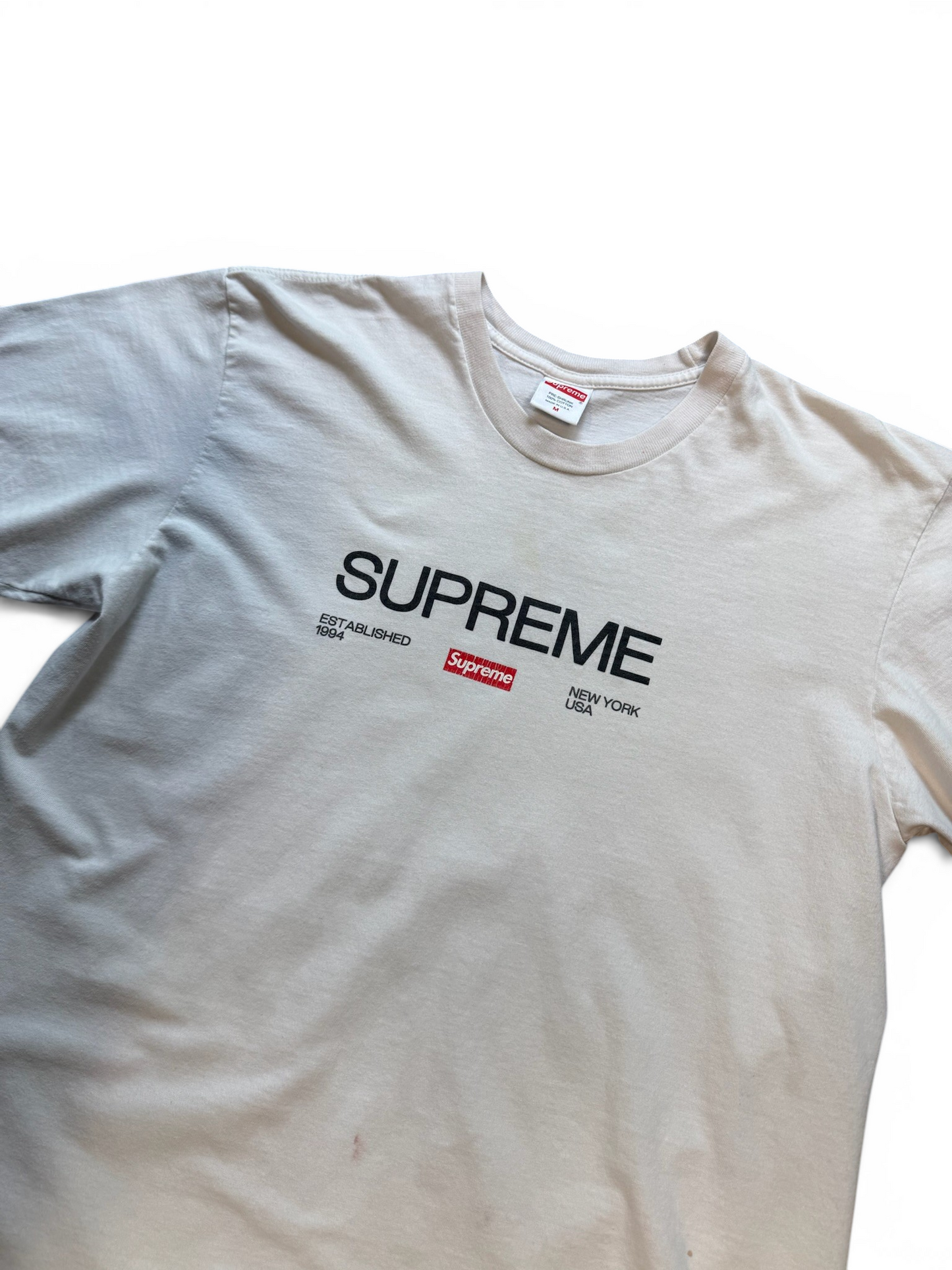 (M) Supreme Est 1994 Tee White
