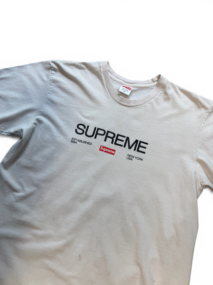 (M) Supreme Est 1994 Tee White