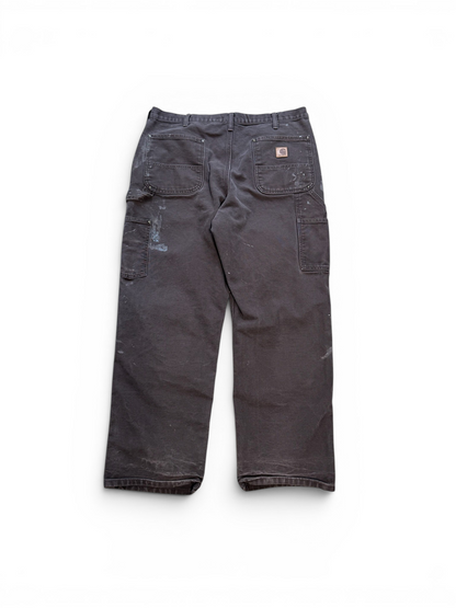 (36x30) Vintage Carhartt Brown Paint Splatter Double Knees