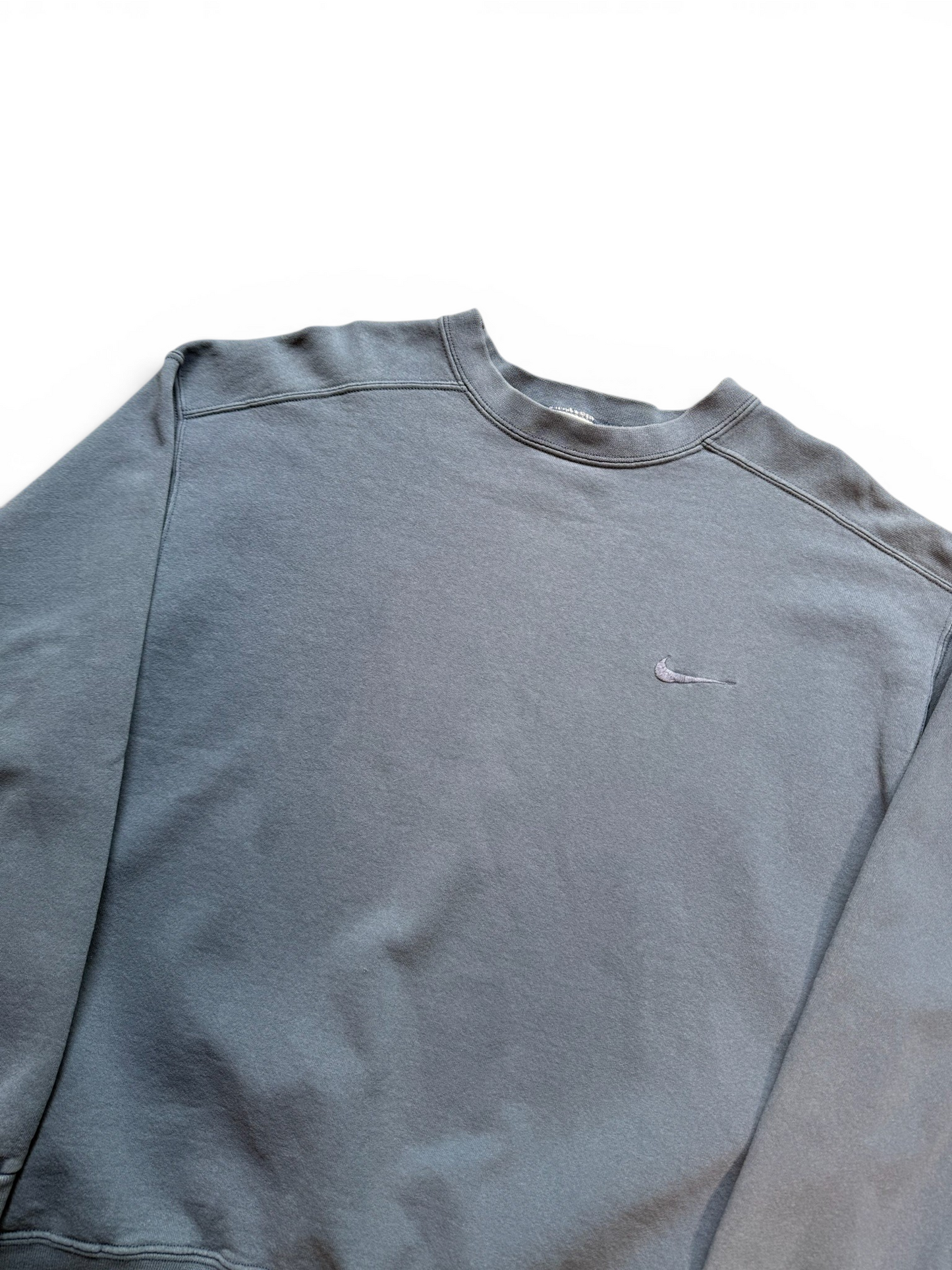 (L) 90s Nike Faded Blue Crewneck