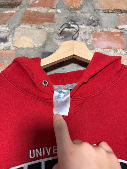 Vtg University Of Guelph Hoodie Red Sz L