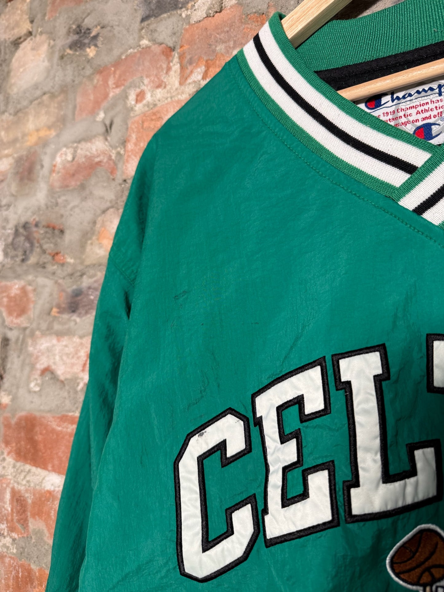 Vtg Boston Celtics Champion Windbreaker Sz XL