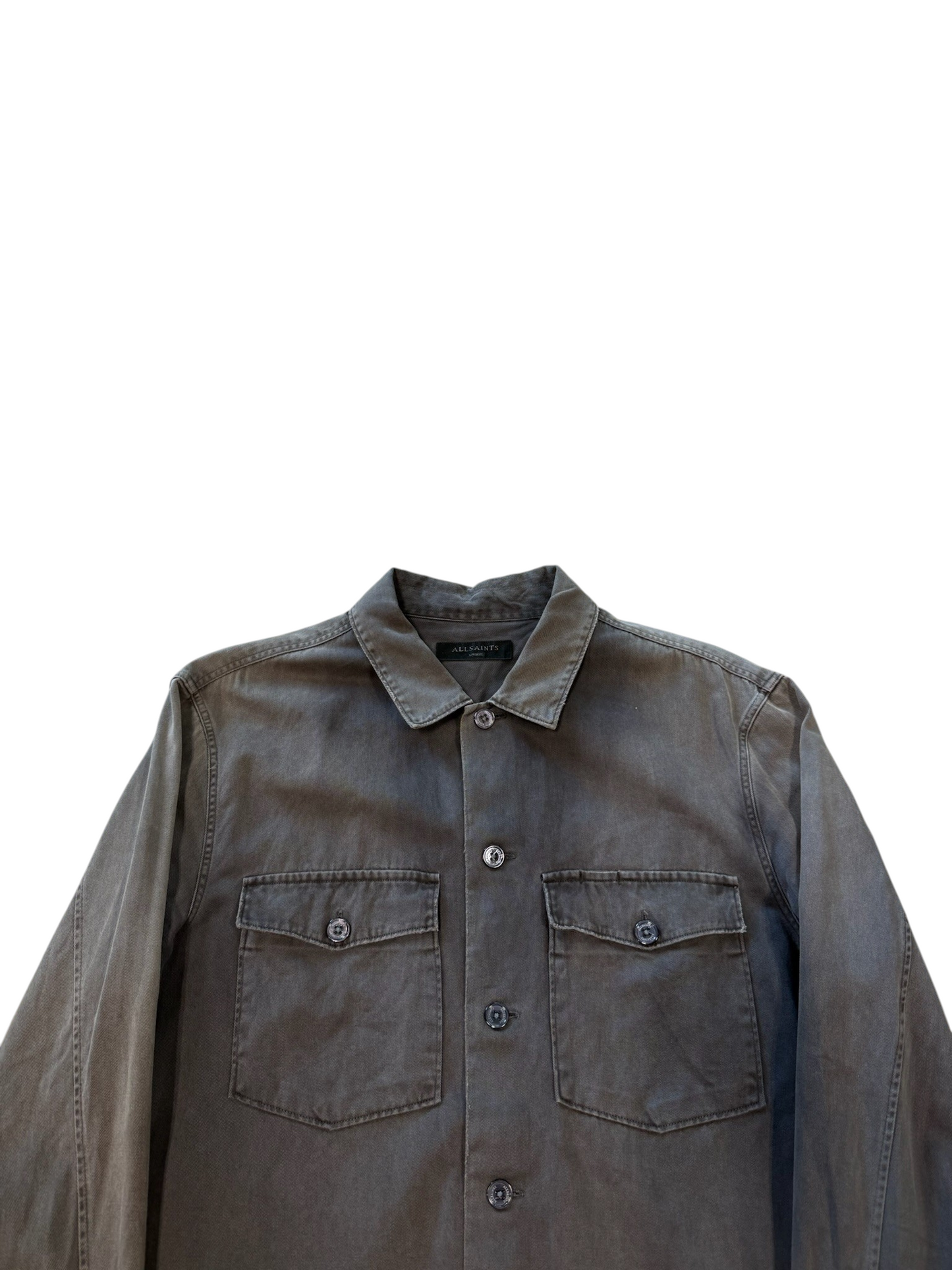 (L) All Saints Long Sleeve Casual Button Down Shirt