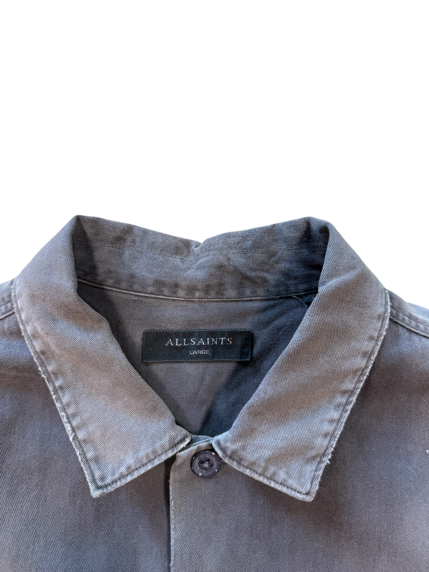(L) All Saints Long Sleeve Casual Button Down Shirt