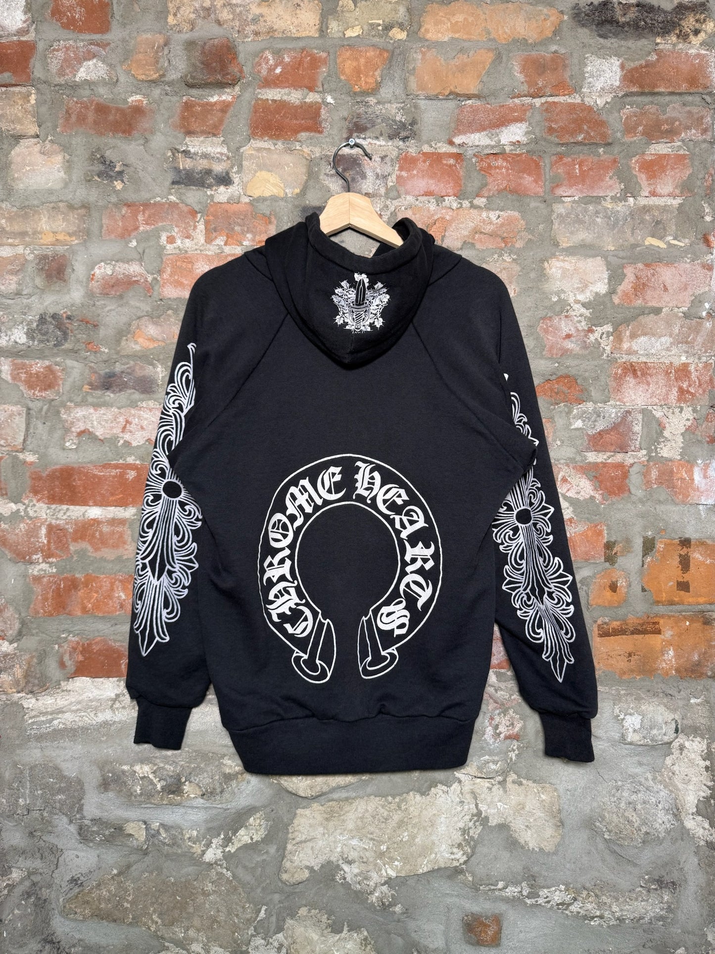 90s Chrome Hearts Waffle Lined Hoodie Sz M