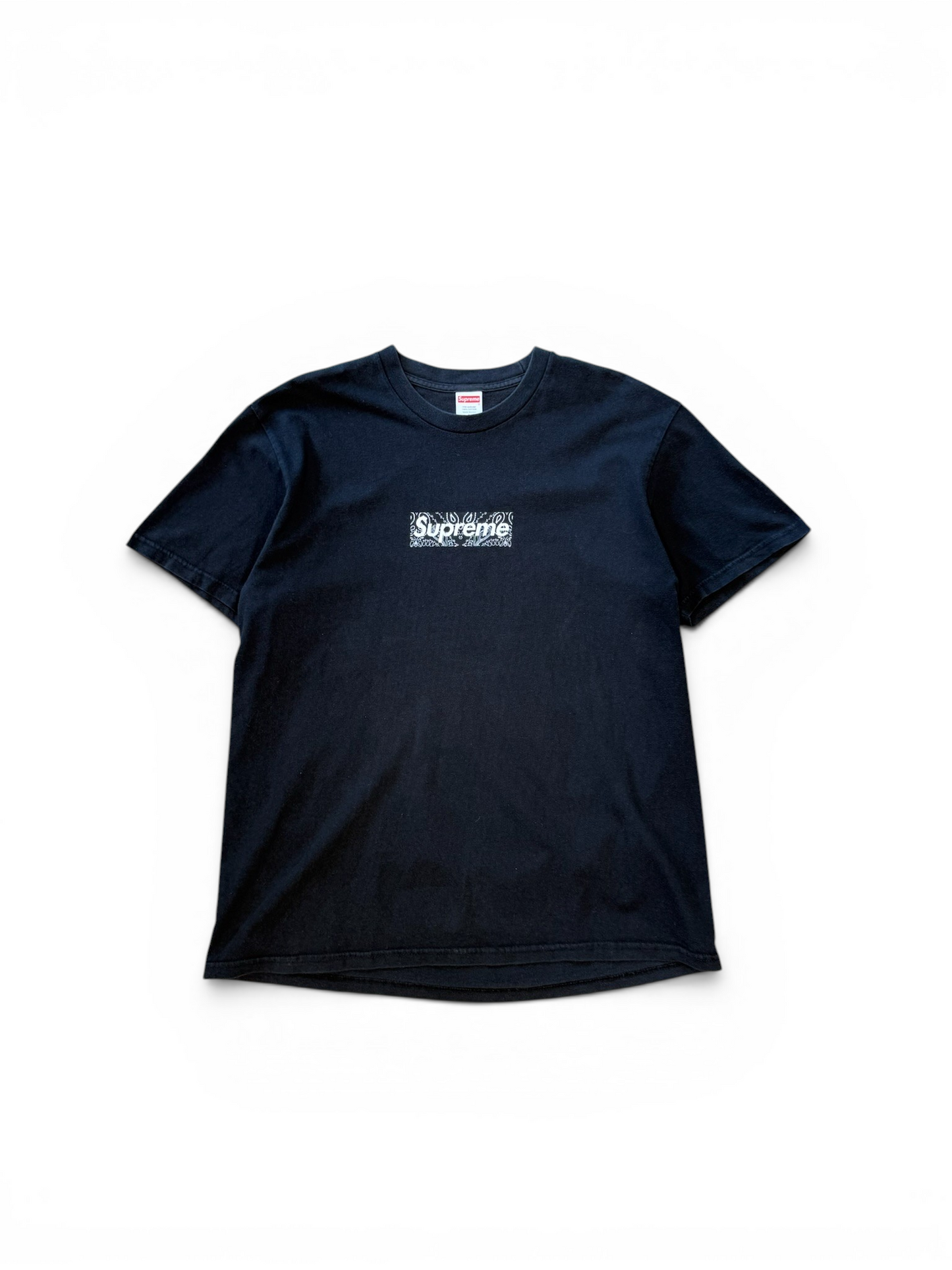 (L) Supreme Black Bandana Box Logo Tee