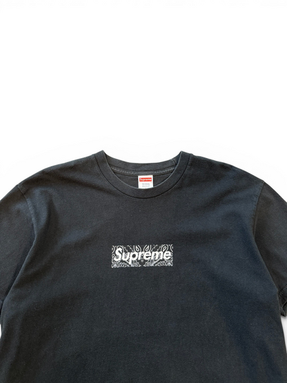 (L) Supreme Black Bandana Box Logo Tee