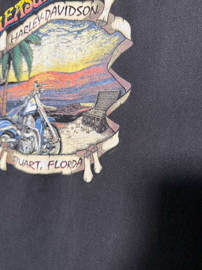 98" Harley Davidson Stewart Florida T-Shirt Sz L