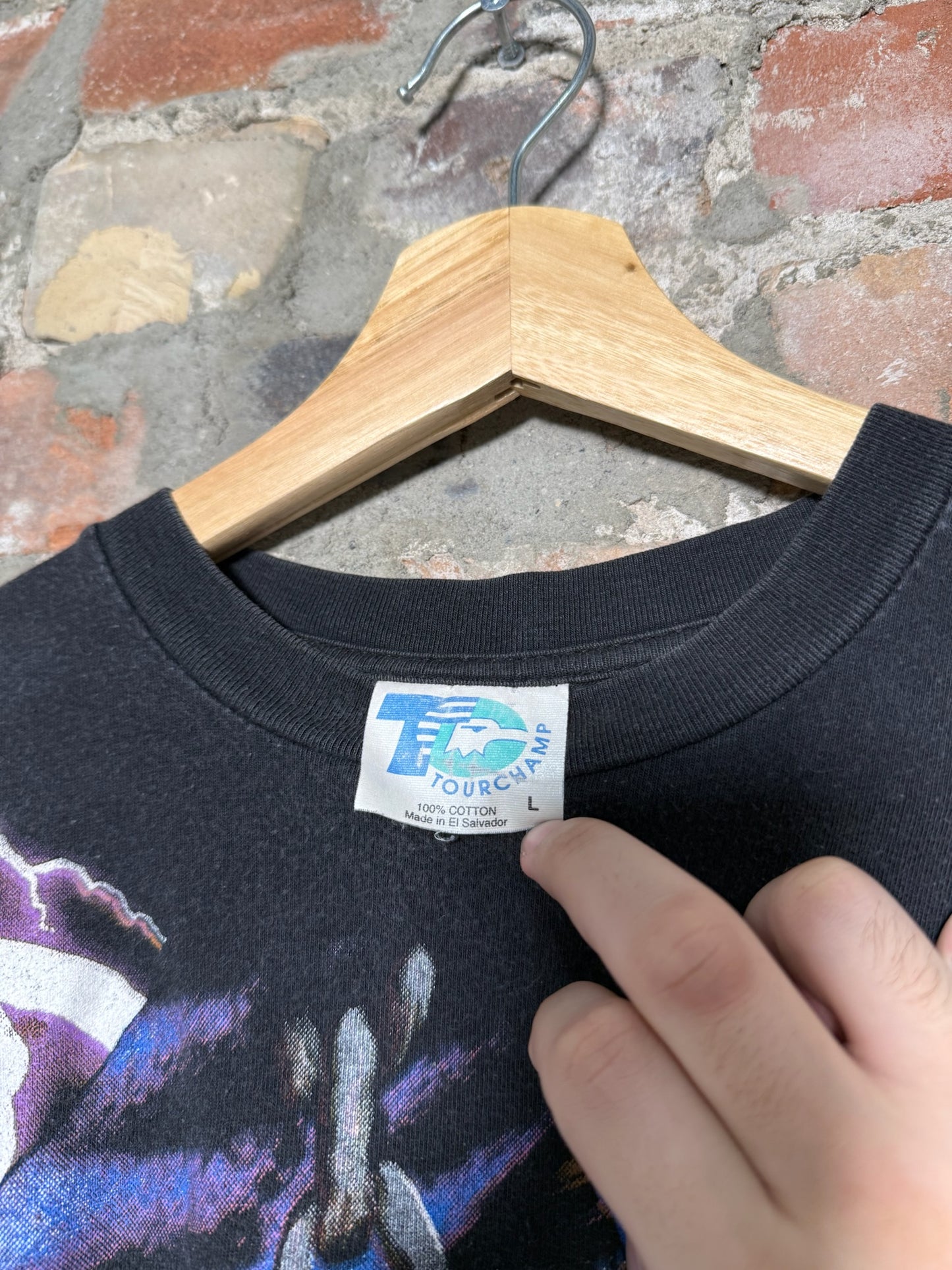 90s American Thunder Pit Bull T-Shirt Sz L