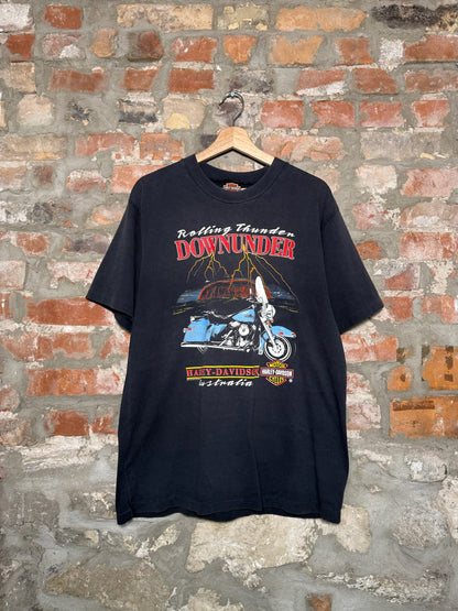 90s Harley Davidson Rolling Thunder Australia T-Shirt Sz XL