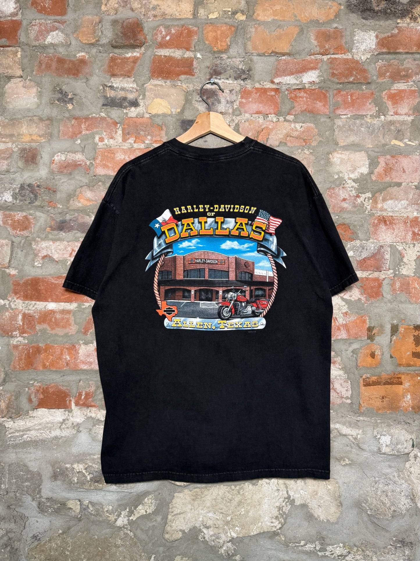 Vtg Harley Davidson Allen Texas T-Shirt Sz XL