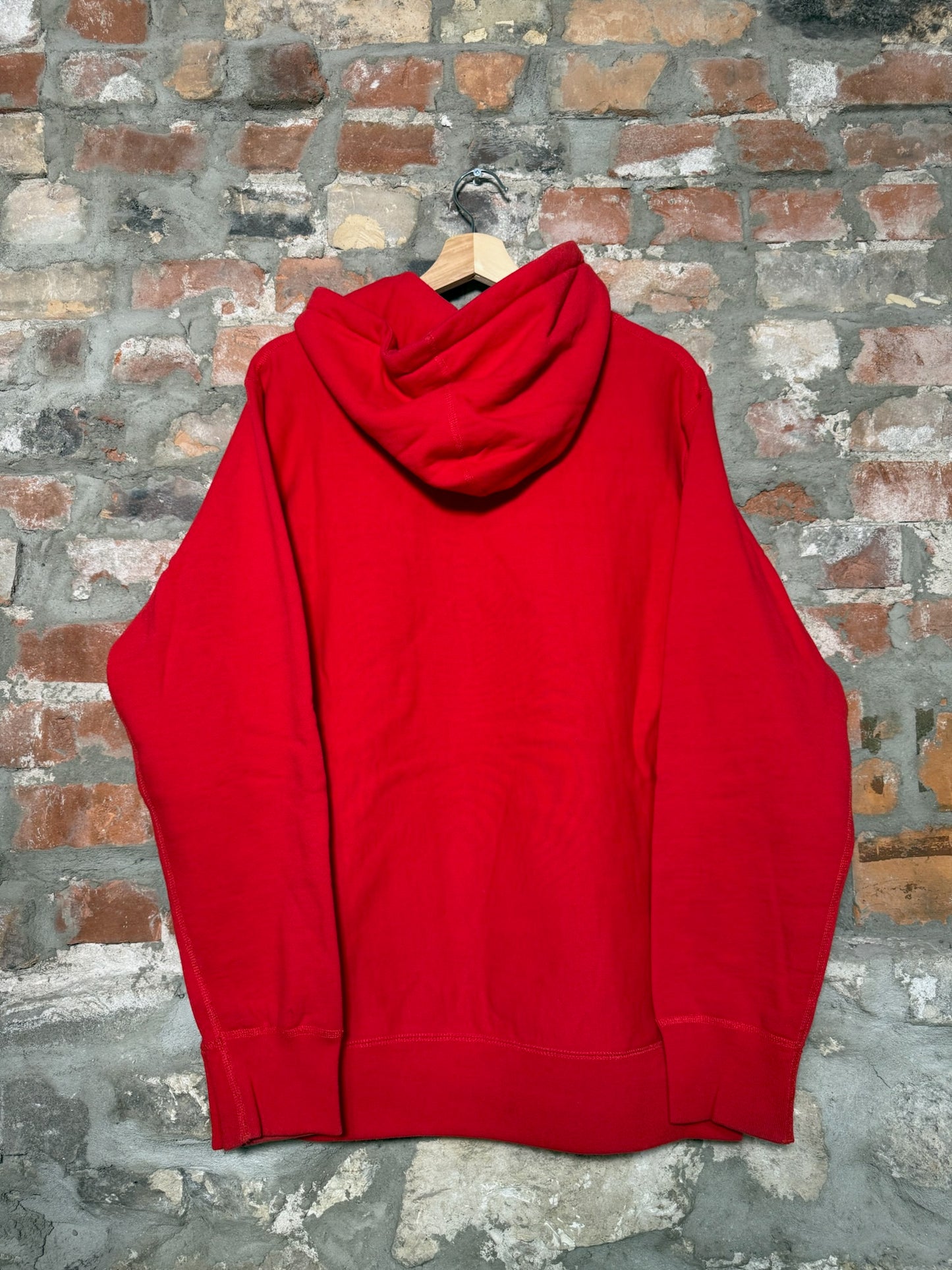 (L) Supreme Purple On Red Box Logo Hoodie FW17