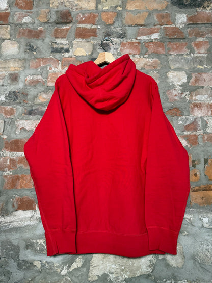 (L) Supreme Purple On Red Box Logo Hoodie FW17