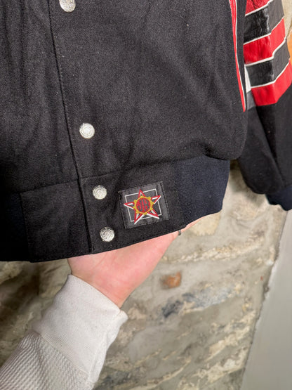 1990s Budweiser Jeff Hamilton NASCAR Racing Jacket Sz L