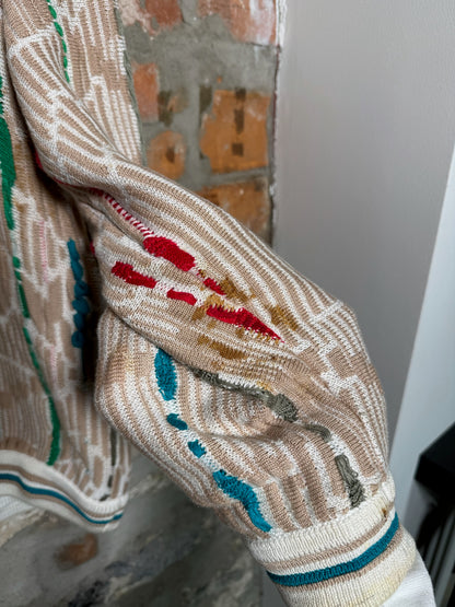 Vtg Coogie 3D Chain Knit Sweater Sz L