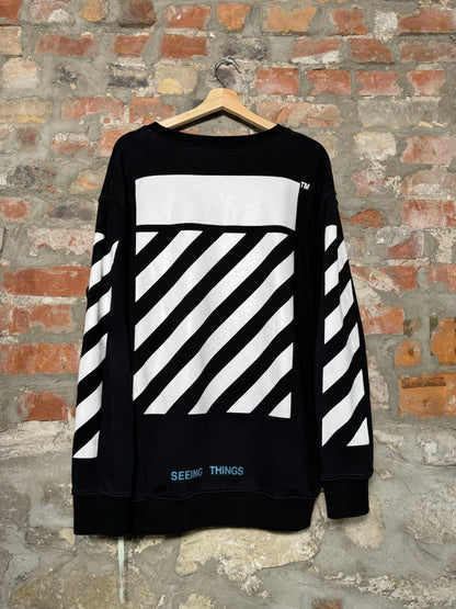 (M) Off White Caravaggio Crewneck Black
