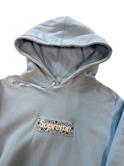(M) Supreme Baby Blue Box Logo Hoodie