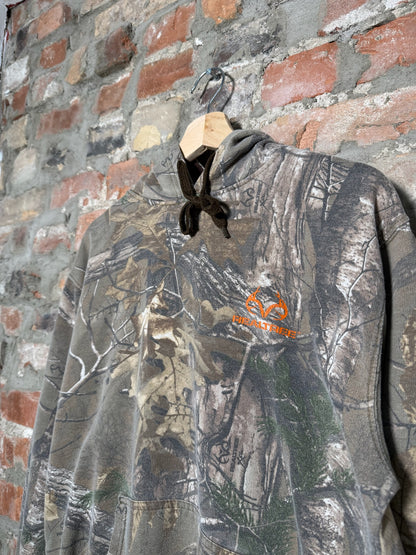 Vtg Real Tree Basic Hoodie Sz M
