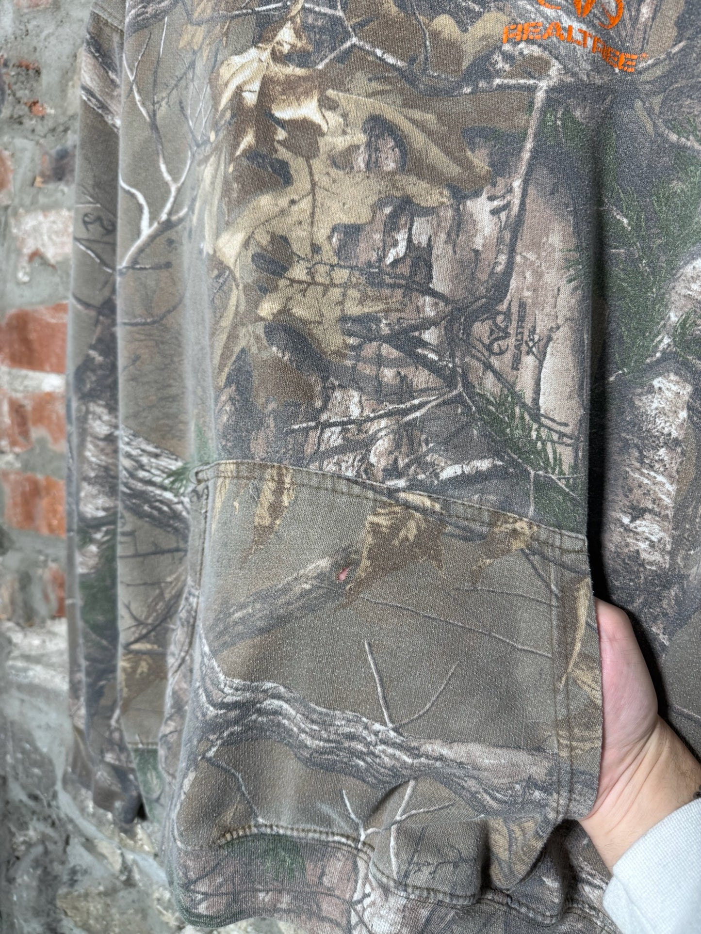 Vtg Real Tree Basic Hoodie Sz M