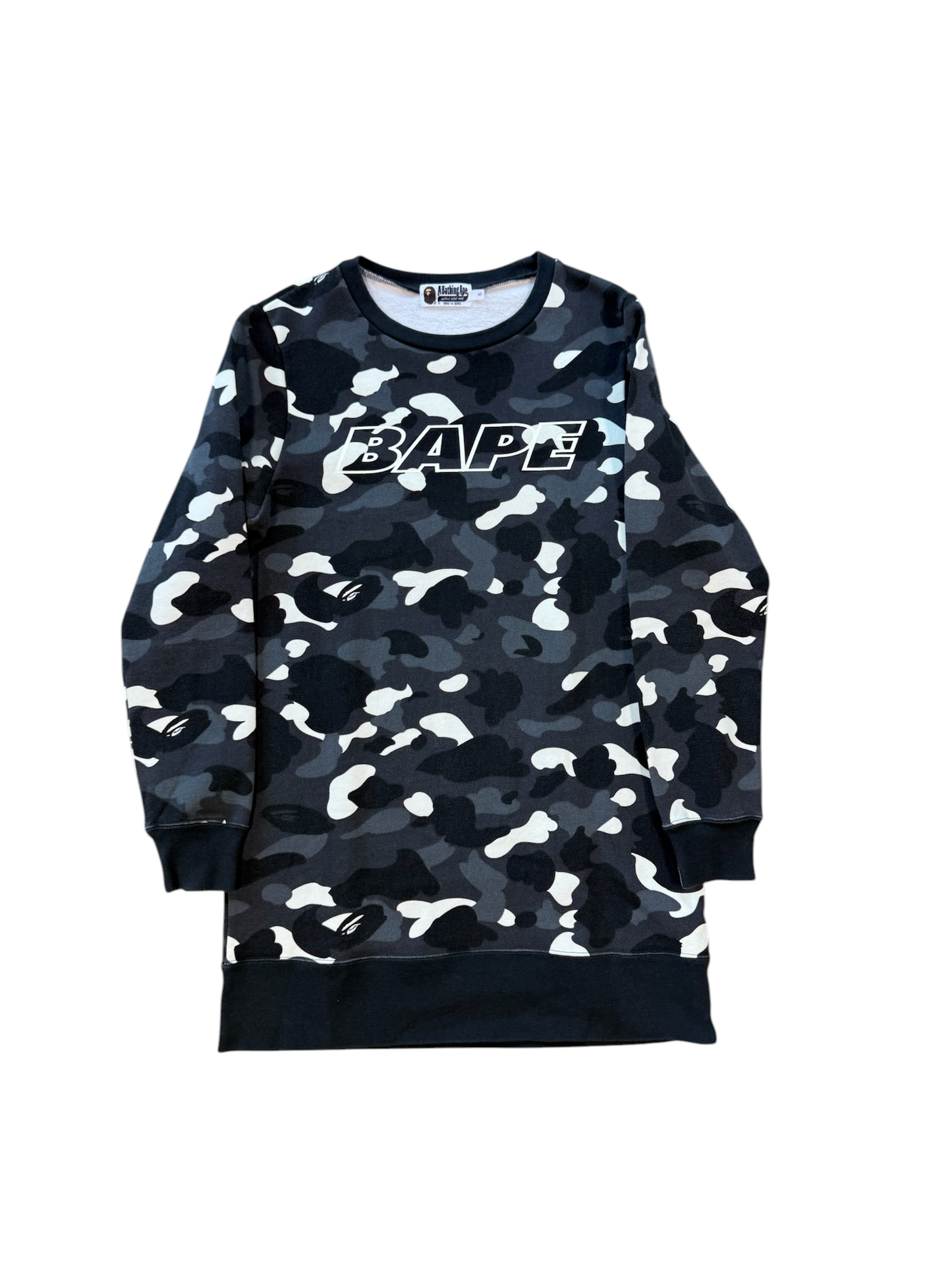 (S) Ealy 00s Bape City Camo Crewneck Dress