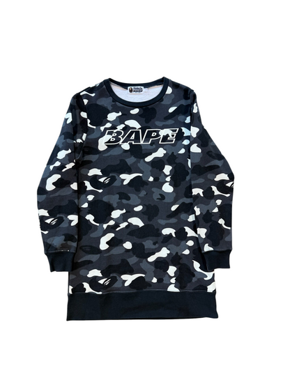 (S) Ealy 00s Bape City Camo Crewneck Dress