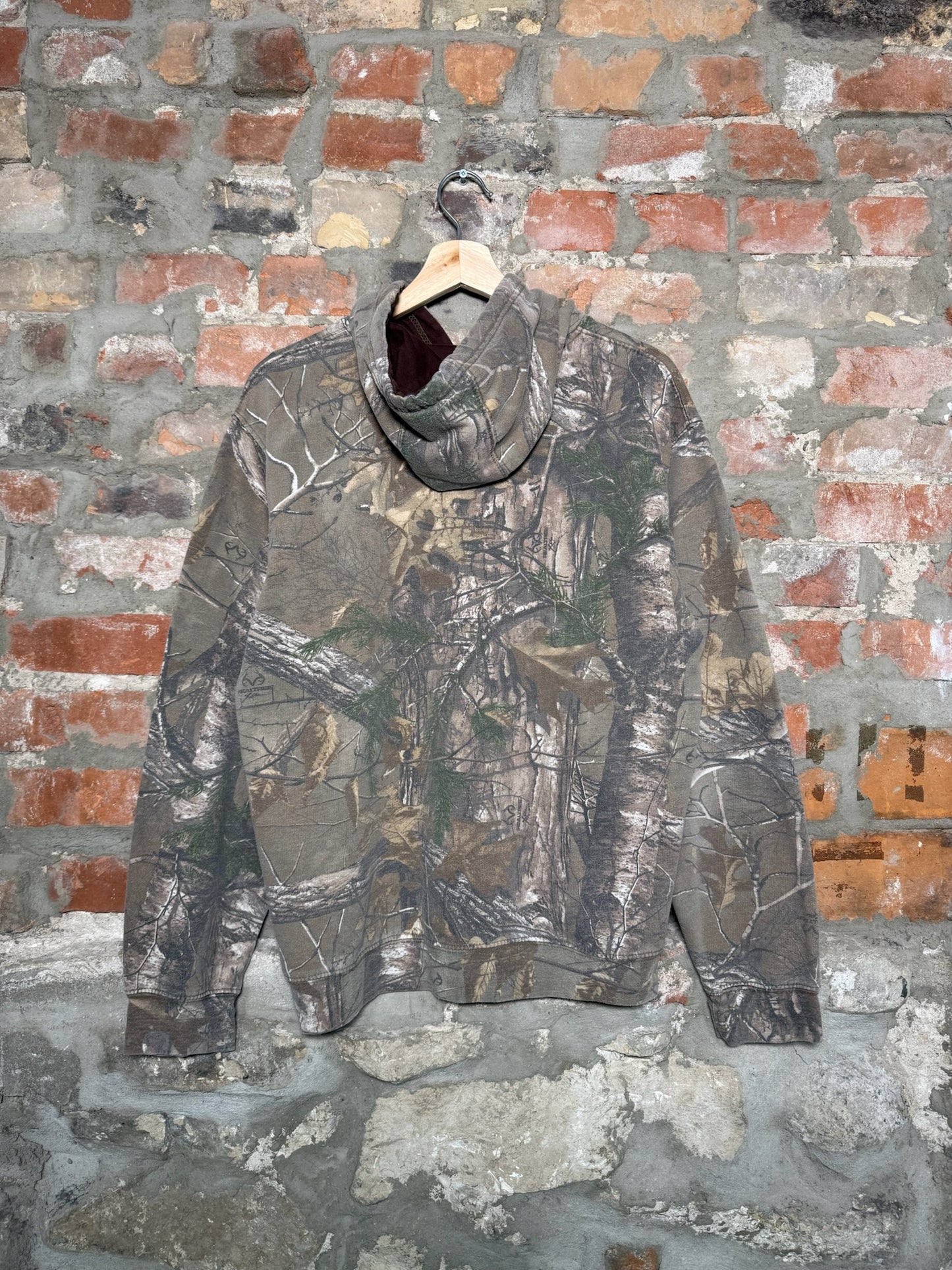 Vtg Real Tree Basic Hoodie Sz M