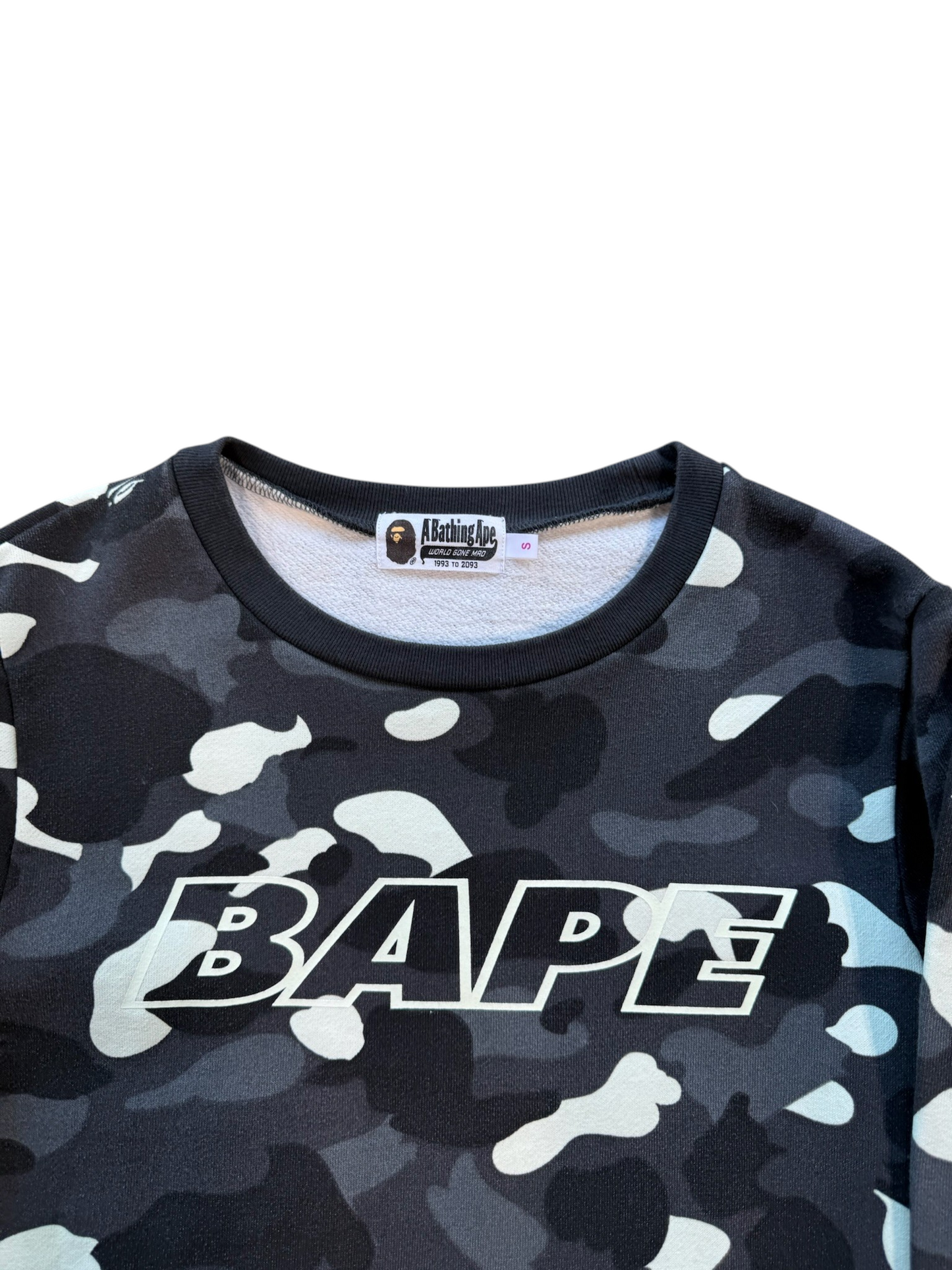 (S) Ealy 00s Bape City Camo Crewneck Dress
