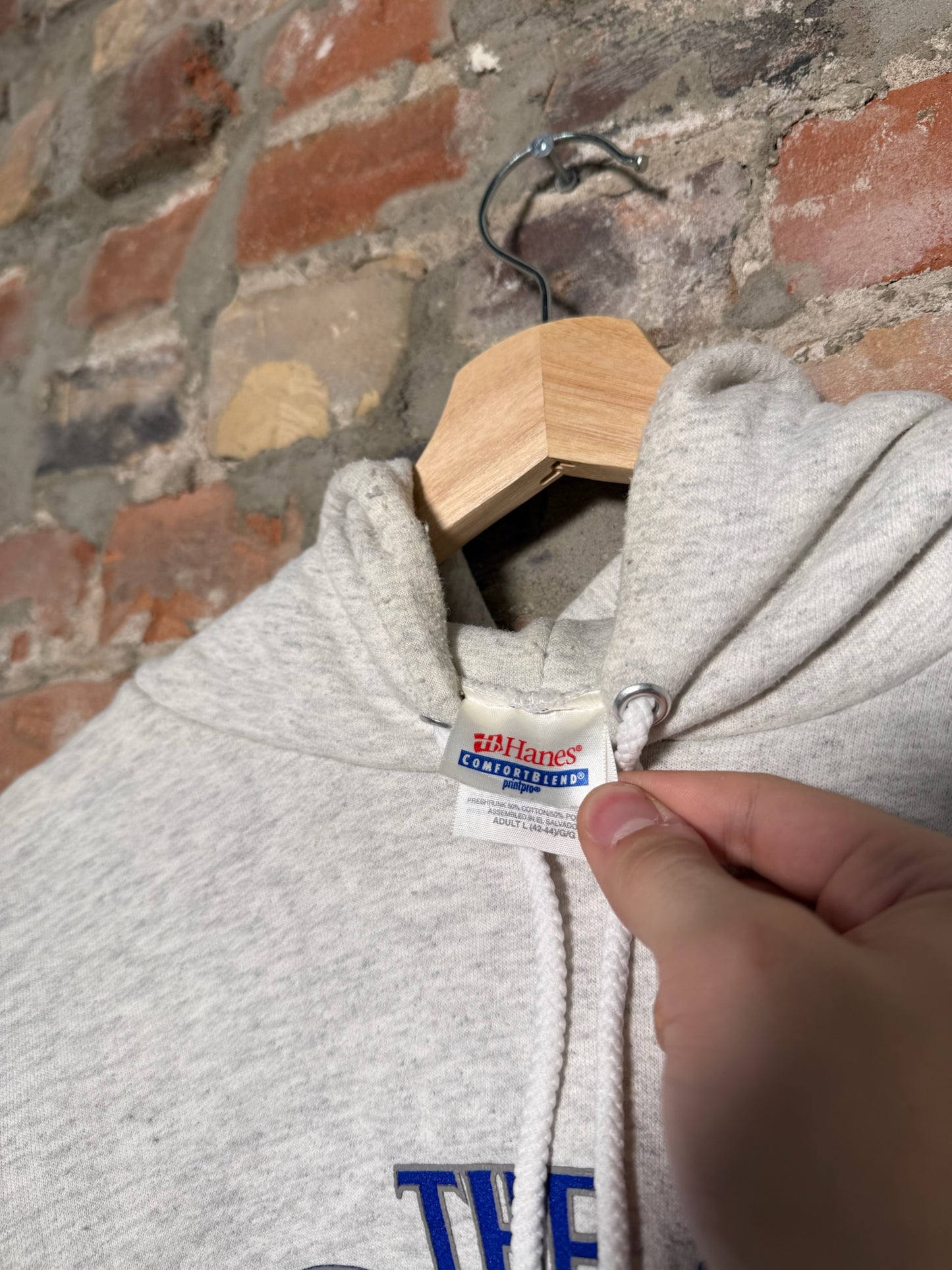 01" The Beatles Members Hoodie Grey Sz L