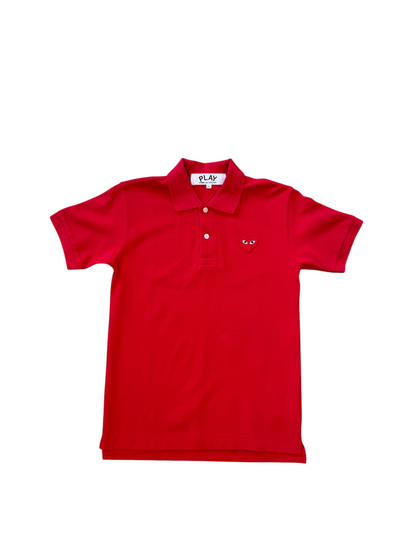 (S) CDG Play Red Polo Shirt