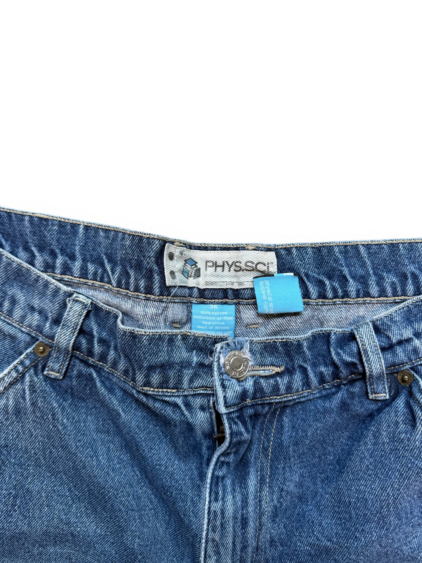 (36) Y2K Phys.Sci Denim Shorts