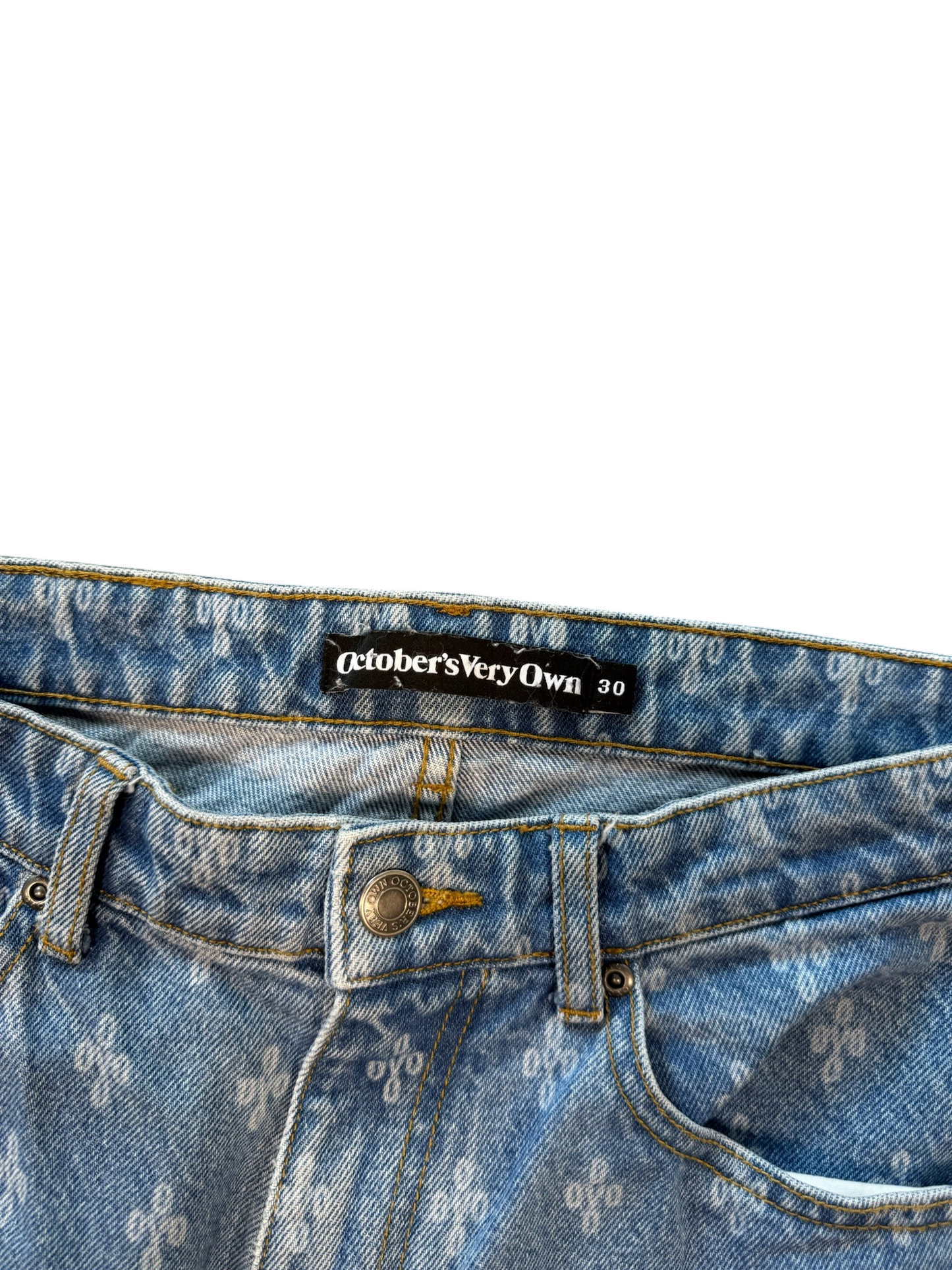 (30W) OVO Classic Monogram Jeans Blue