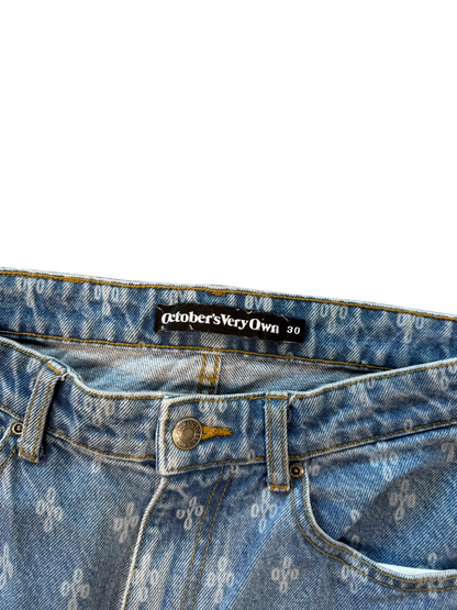 (30W) OVO Classic Monogram Jeans Blue