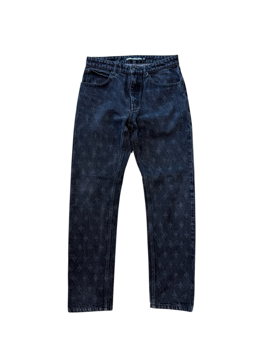 (30W) OVO Classic Monogram Jeans Black