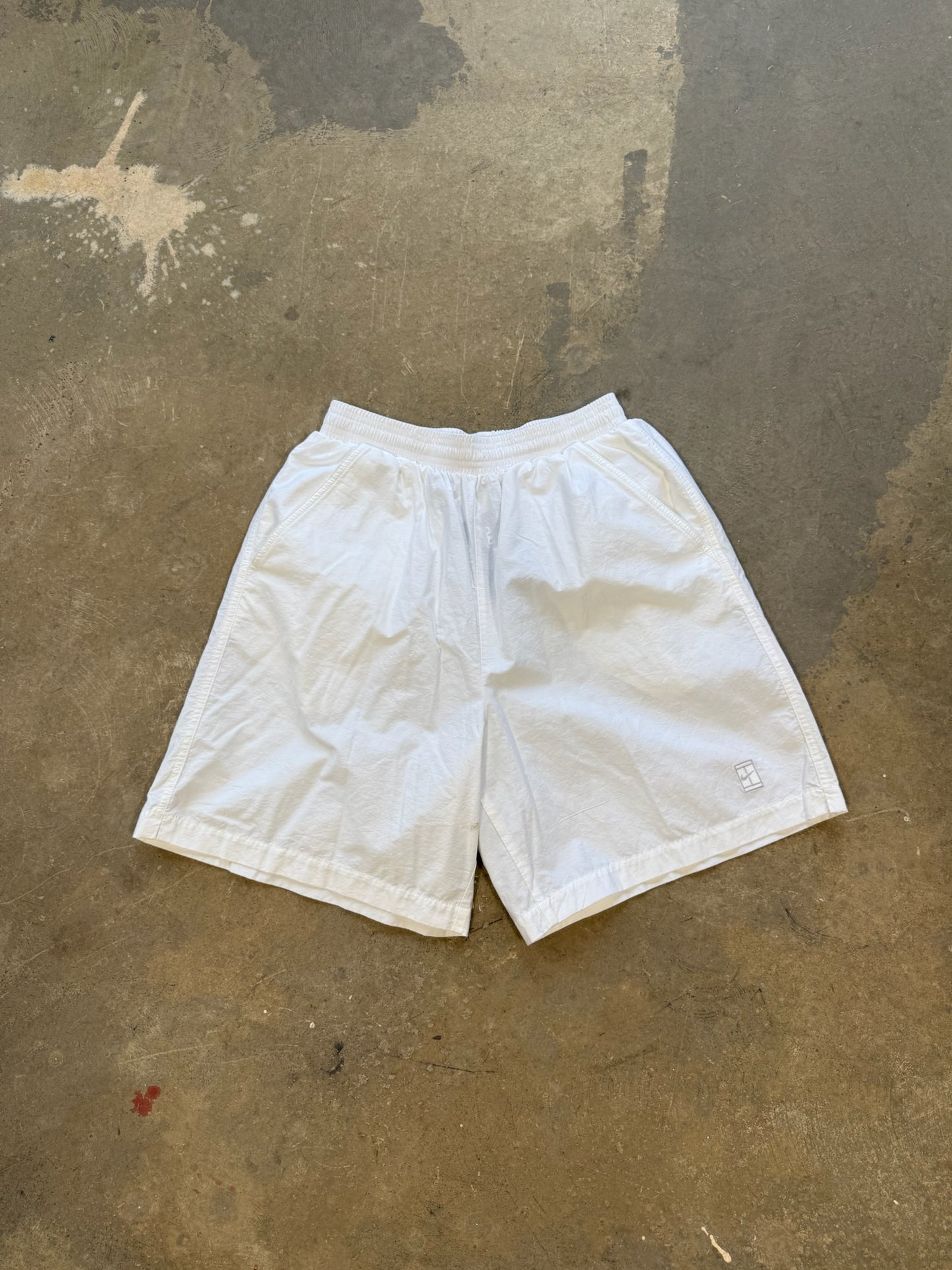 (M) 00s Nike Box Logo White Shorts