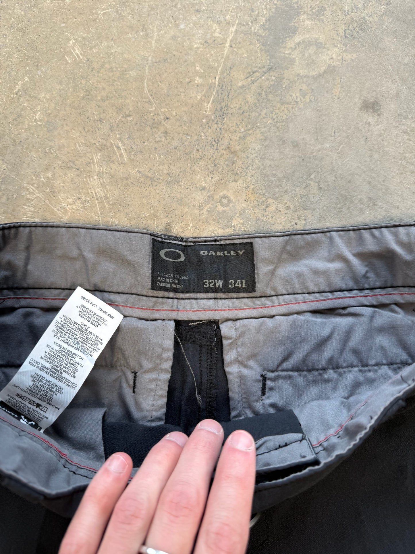 (32W) 00s Oakley Straight Leg Pants Black