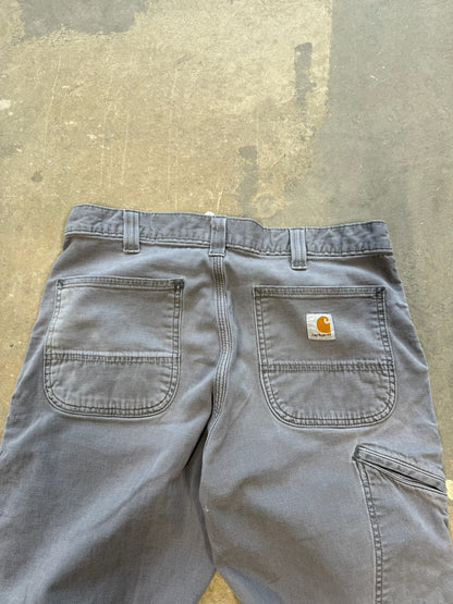 (34 Waist) 00s Carhartt Faded Grey Work Pants
