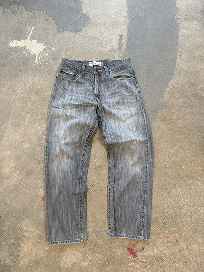 (32 Waist) Vtg Levis 569 Black Washed Jeans