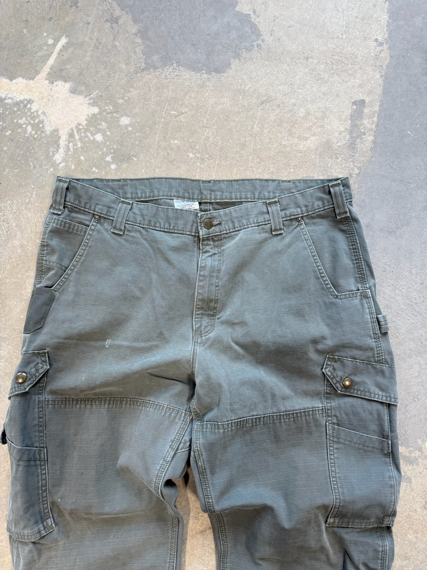 (40 Waist) Vtg Carhartt Green Utility Work Pants